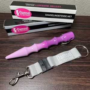 Damsel In Defense Breakaway lanyard & Kubaton Striking Tool Keychain